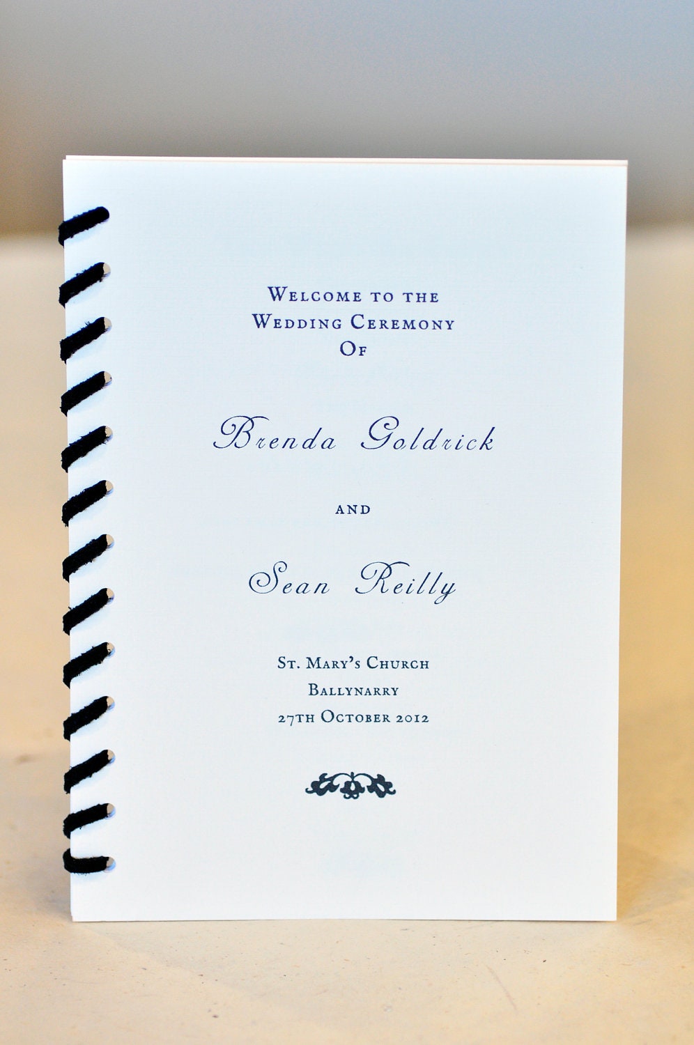 Classic Elegant Wedding Program
