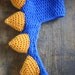 Newborn Dinosaur Blue and Green Spikes Tail Crochet Hat 0-12 Months