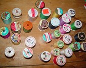 Lot of vintage thread 30 spools 50s-70s -- variety. New Year Sale