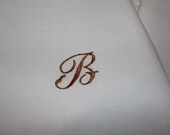 Linen/Cotton Guest Towels with Embroidered Initial