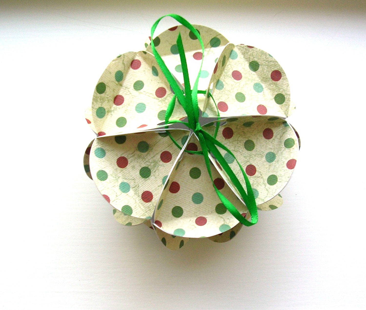 Origami Gift Box - Country Polka Dots
