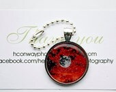 Gothic Moon Keyring -Red Sky keychain -Orange Sky keyring -Bats Flying key-chain -Flying Bats key-ring -Steampunk gift under 10