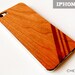 Diagonal Bands Etched on Real Wood iPhone 5 Skin