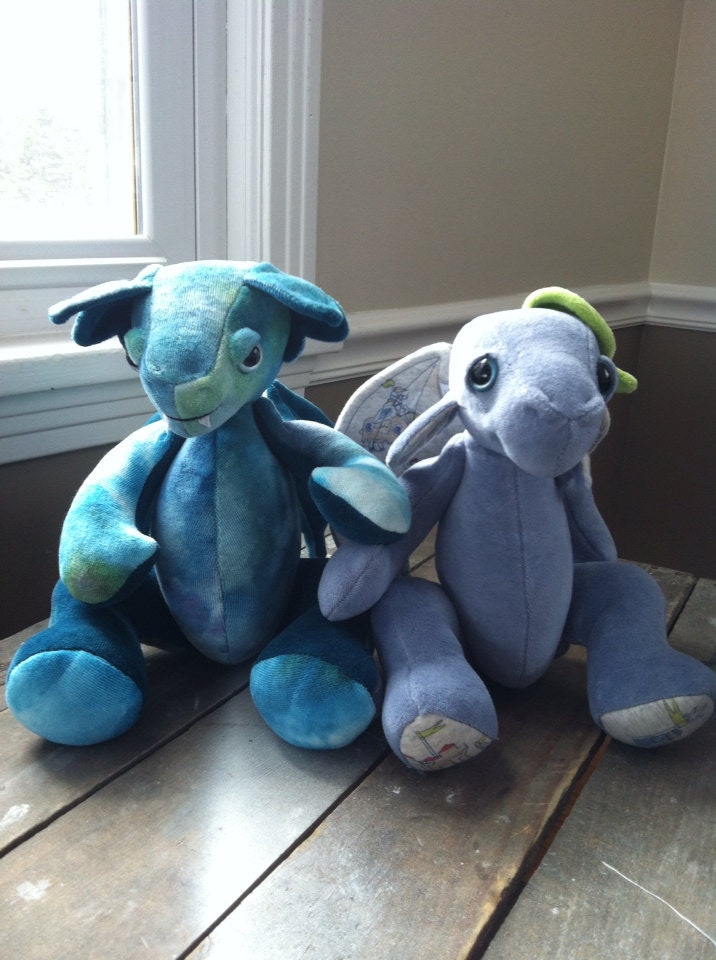 Custom Dragon -- your choice of colors and fabrics -- made to order