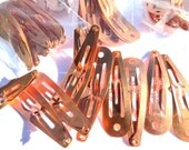 10 Crafting Copper Plated Snap Hair Clips