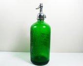 Vintage Emerald Green Seltzer Bottle by Pittsburgh Seltzer Company