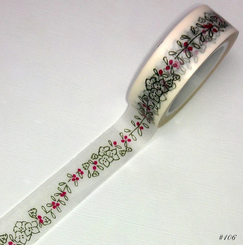 Liquidation SALE - Washi Tape - Holly Berries - TapeToGo
