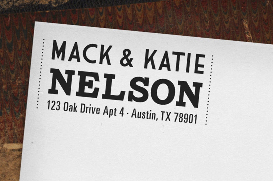 Self-Inking Custom Return Address Stamp - The Nelson
