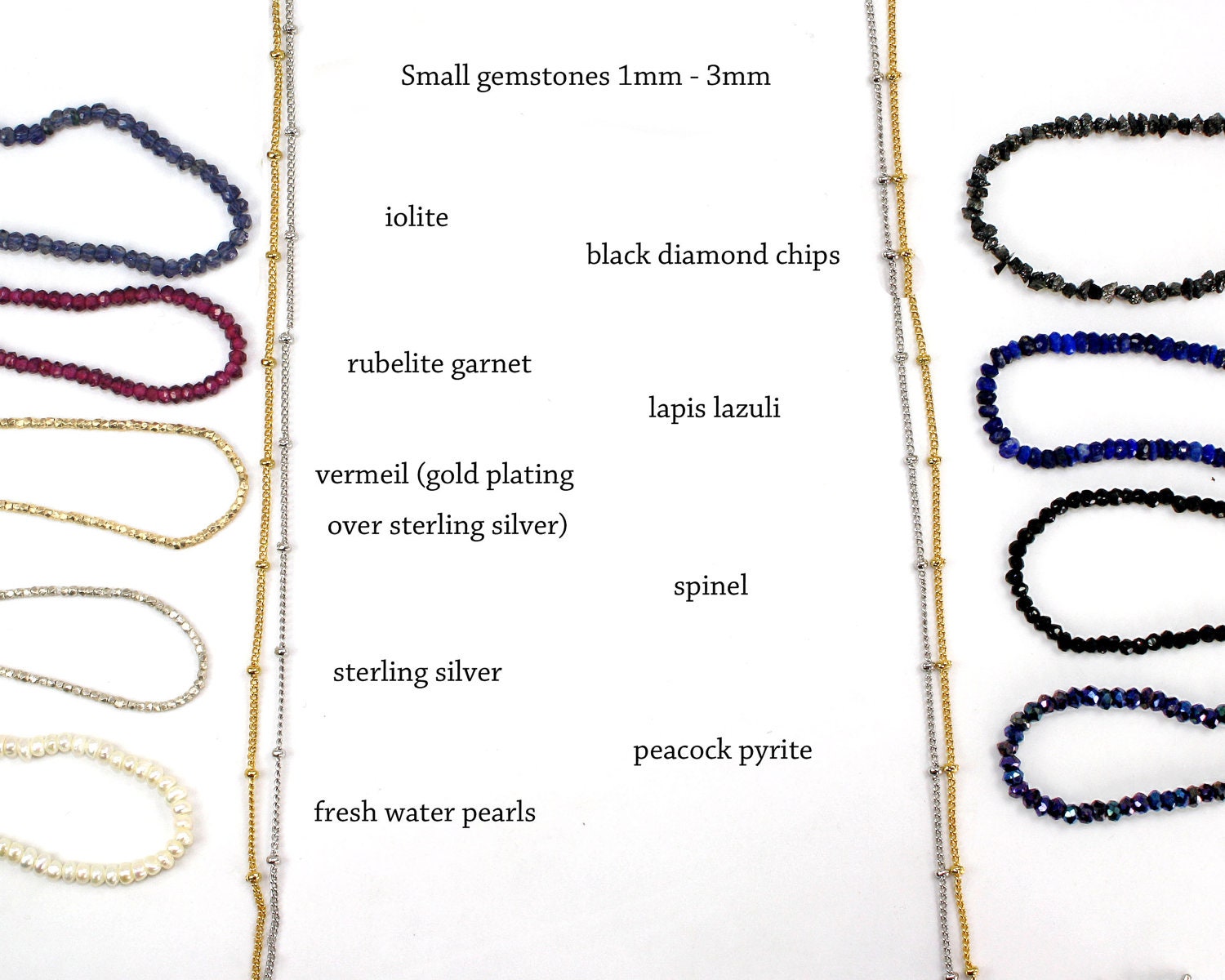 SALE Boli Shah: Labradorite and gold necklace, 2 gold fill chains necklace with a bar of labradorite rondelles