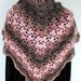 Woodrose Crochet Shawl Scarf lace wrap handmade mohair shawlette