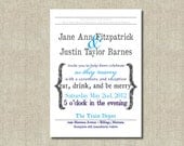 Printable Invitation - Fun Wedding, rehearsal Dinner, couple's shower Invitation - Anniversary, birthday, BBQ, cocktail party