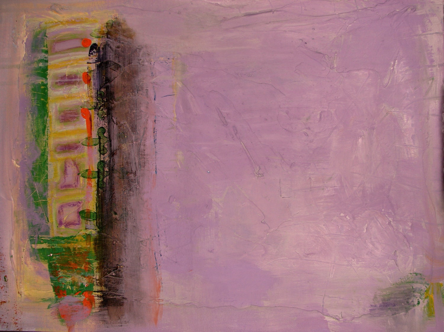 Art Painting Acrylic Original Painting Abstract Art purple green orange yellow wall art 14 x 18