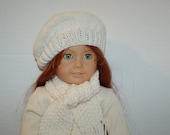 Beret Style Hat & Scarf Set (18 " Doll - American Girl Doll)
