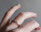 Sterling Silver Tribal Stacking Rings / two thin .925 rings with carved line design / unique skinny rings / minimalist metalwork