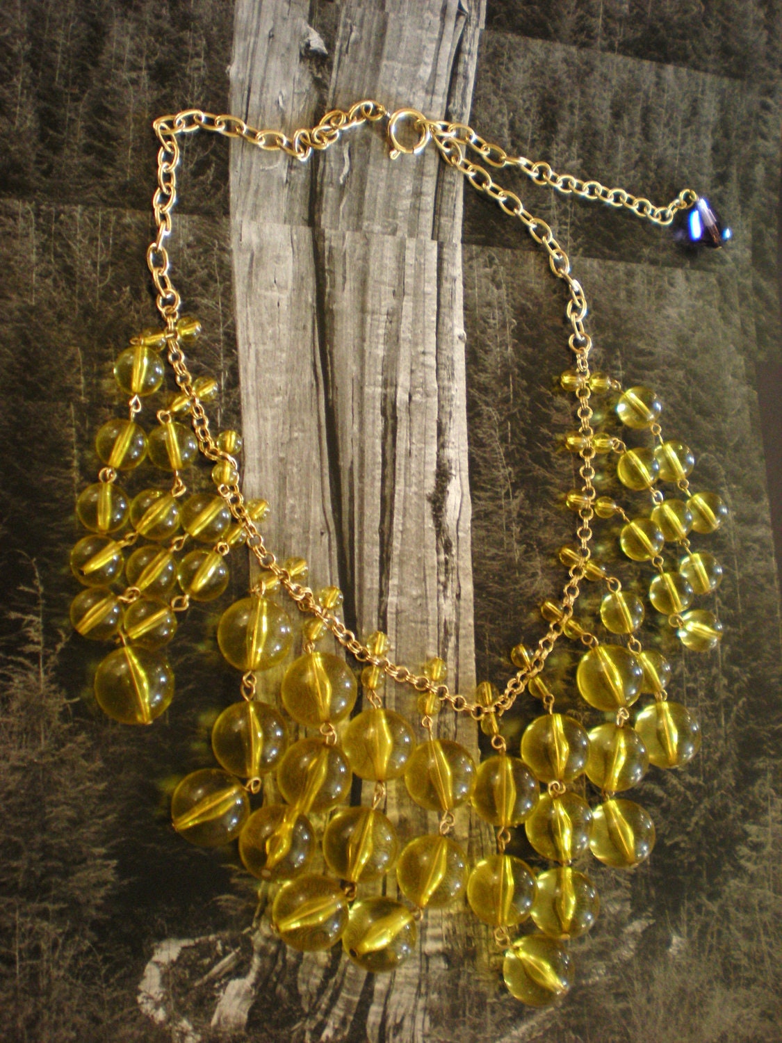 Chandelier Yellow Bib Necklace