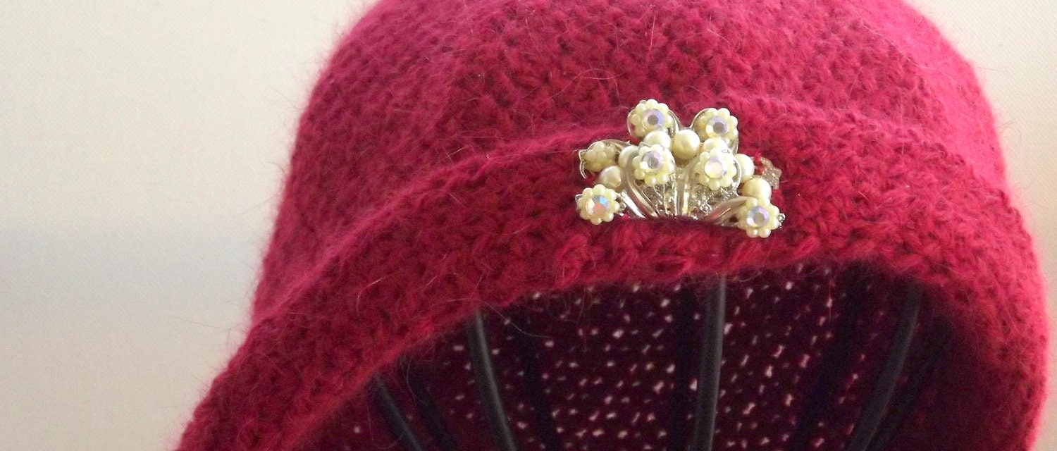 MINK Cloche, Crochet Hat, Cruelty Free, Winter Accessory, Luxury, Gift For Her