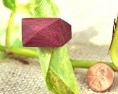 Handmade Faceted Ring in Purpleheart Wood