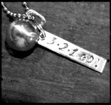 Crossfit Kettlebell 3-2-1 GO  Pendant with pewter Kettlebell Charm... Crossfit... Crossfitters...