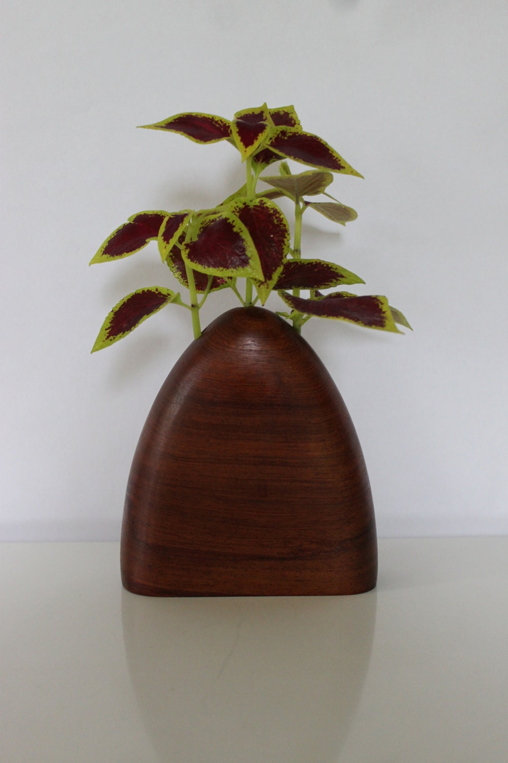 Mid Century Teak Vase