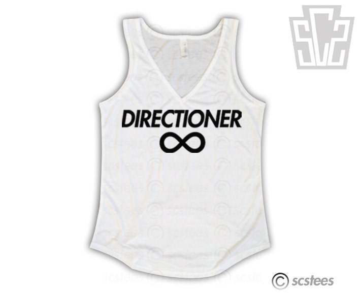One Direction "Directioner" Singlet - 1D Tank Top Harry Styles, Niall Horan, Zayn Malik, Liam Payne, Louis Tomlinson- Item: 011