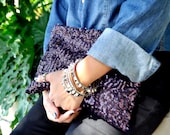 Zara Inspired, Purple Sequin Clutch Bag, Bridesmaid Gift
