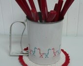 1940s Androck Metal Flour Sifter, Geese Ducks, Collectible