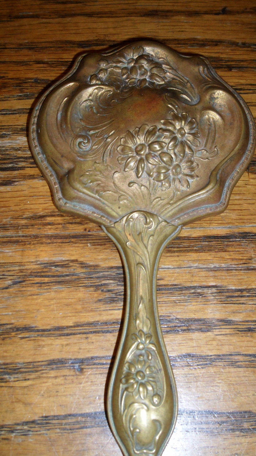 1890's Brass Hand Mirror