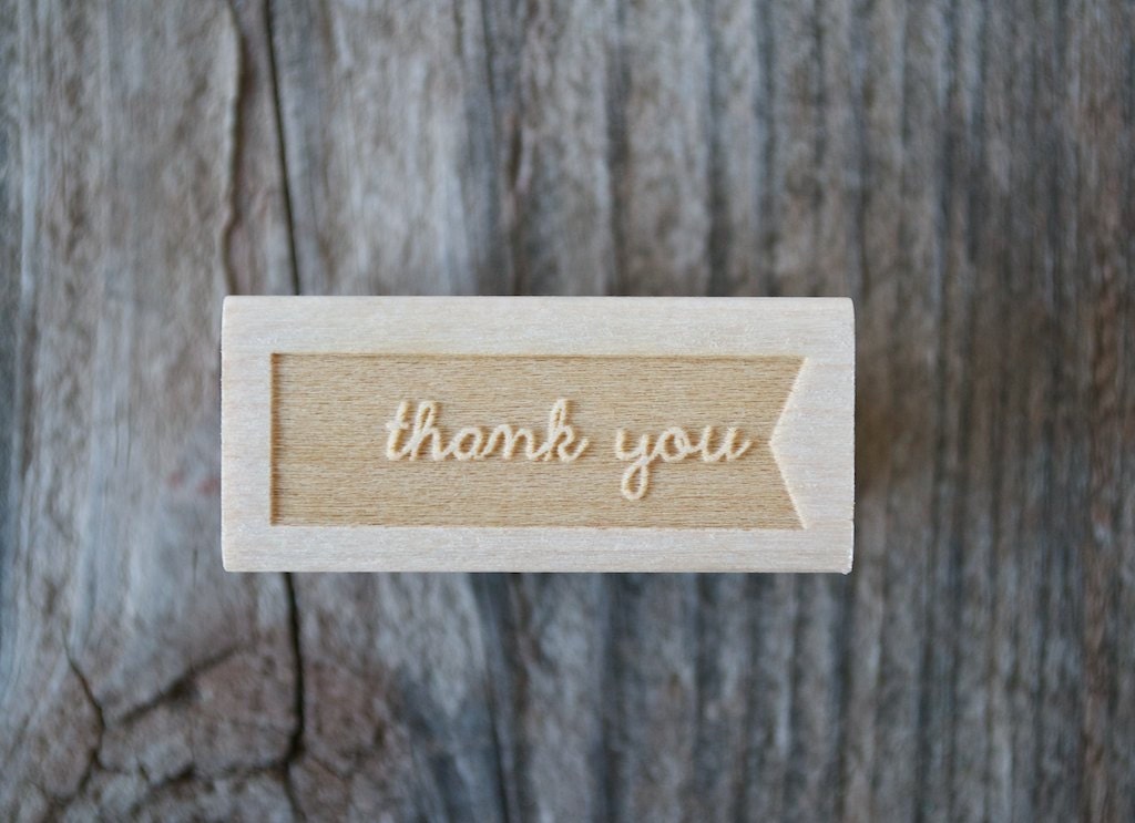 Thank you stamp - .5 x 1.5"