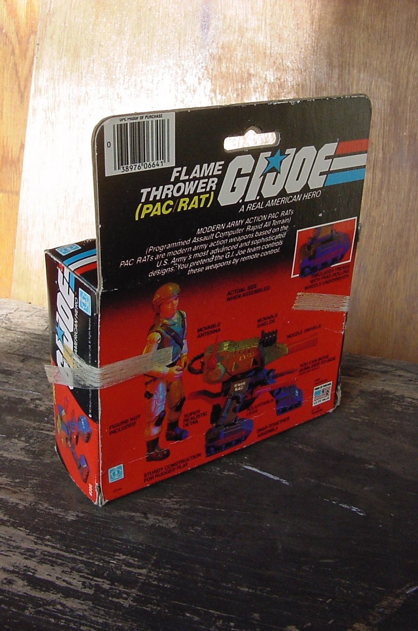 vintage A R A H Hasbro GIJoe Series2 1983 PAC RAT Flame Thrower MISB sealed