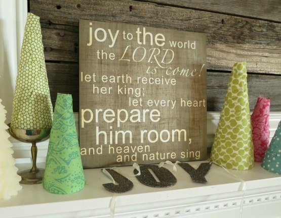 Joy to the World, 12x12, Stand Out (Weathered Look)