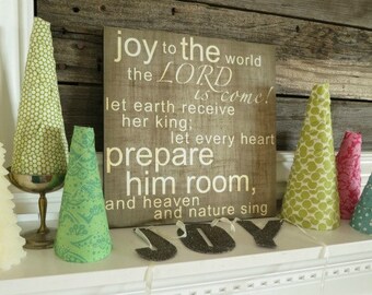 Joy to the World, 12x12, Stand Out (Weathered Look)