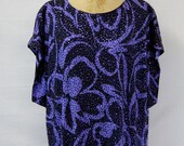 Plus Size Party Dress - XL Vintage Dress 1980s Glitter Cocktail Party
