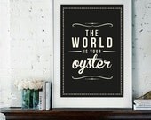RETRO VINTAGE - Art Print - The World Is Your Oyster