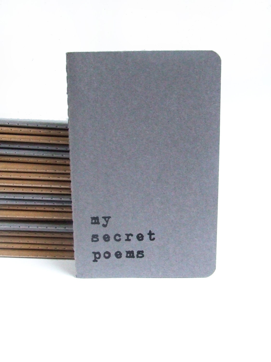 my secret poems -  Hand screen printed Moleskine notebook for the poet within you