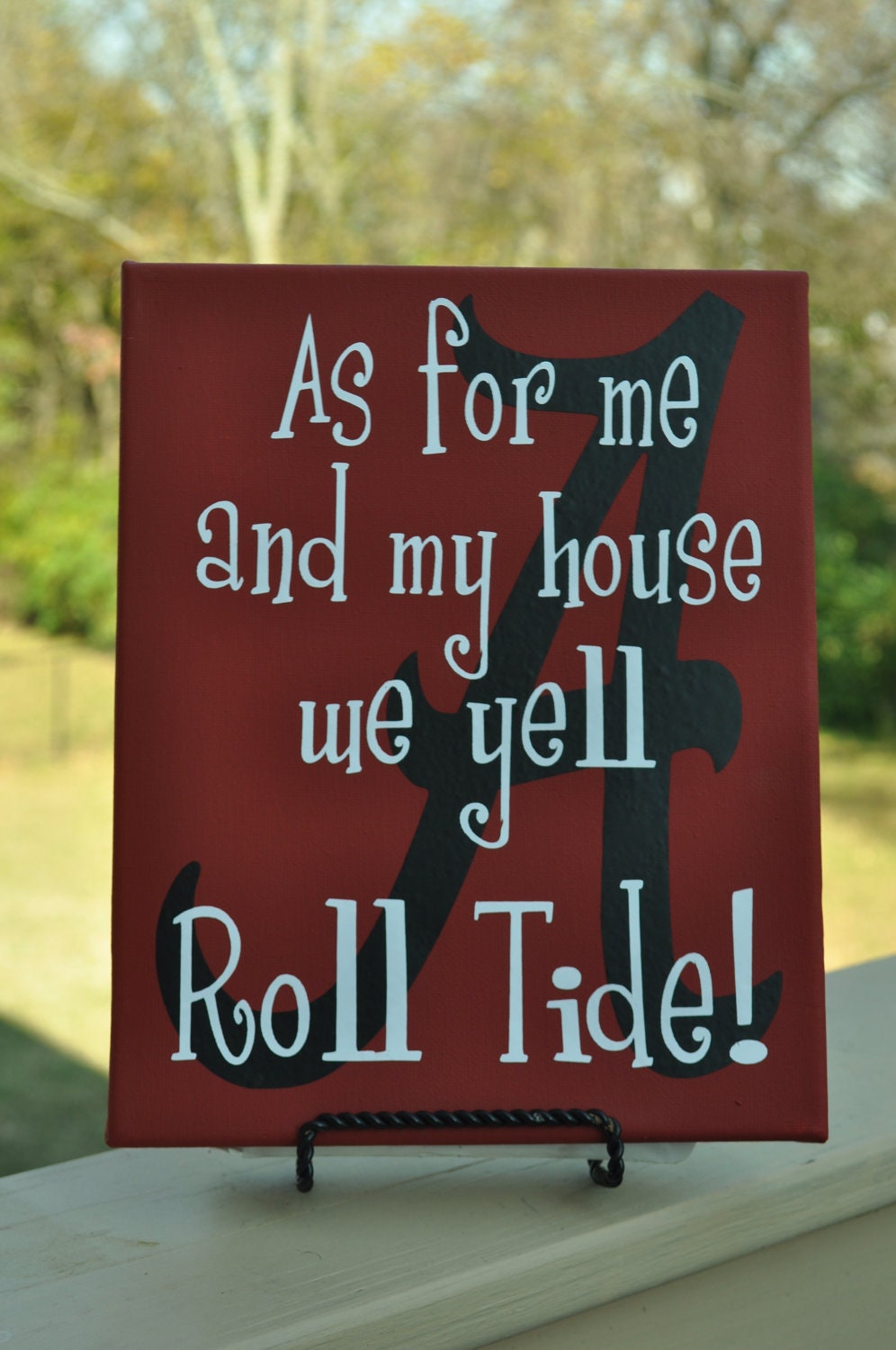 As for me and my house Licensed Alabama Roll Tide Canvas -- Free Shipping