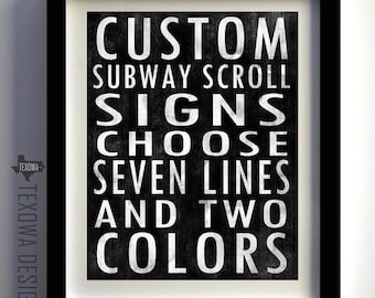 Athens, Ohio Subway Scroll Art Print