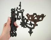 Antique Cast Iron Hanging Sconse Candle Holder Gothic