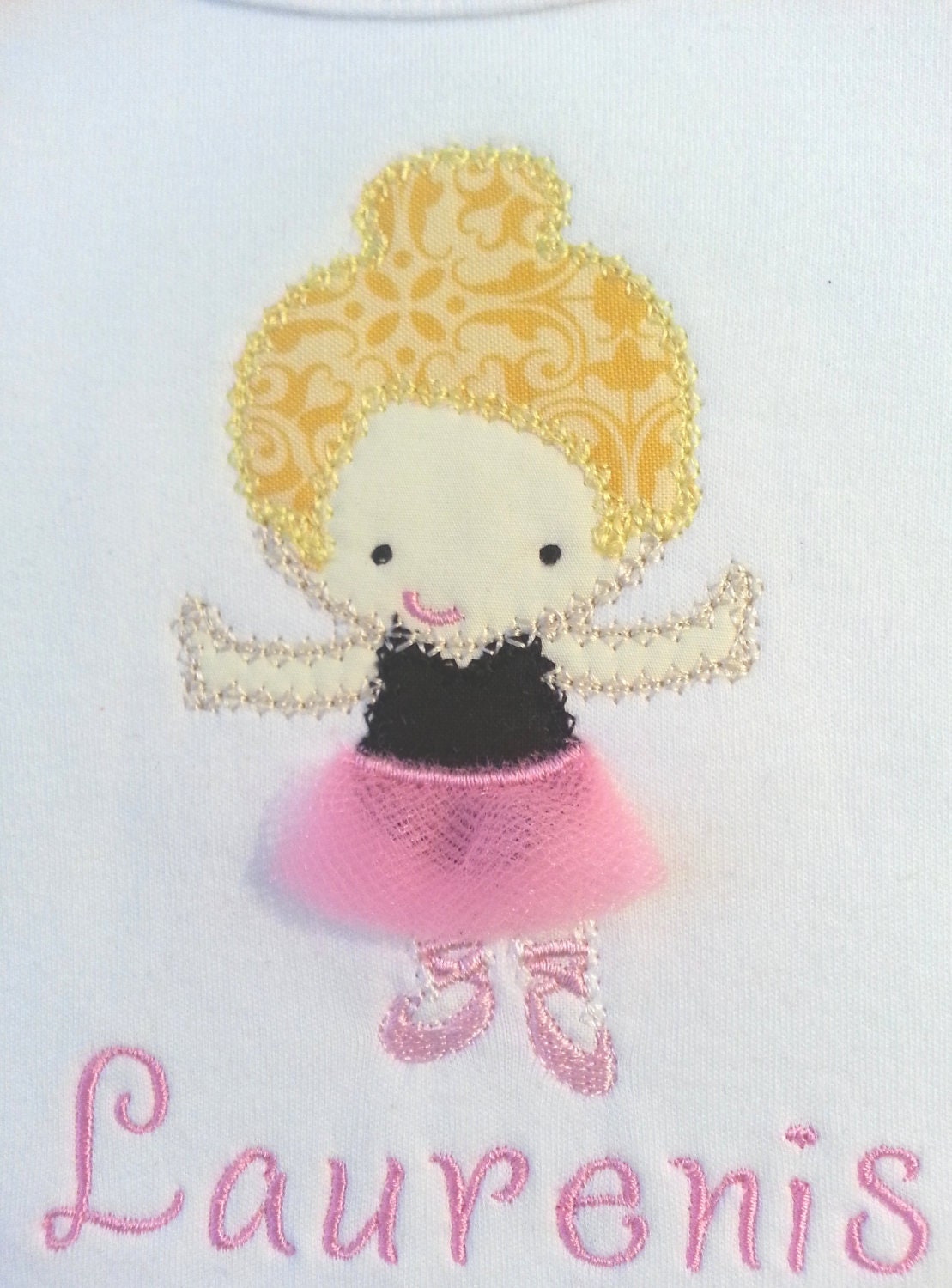 Ballerina applique T-shirt/lballet tshirtballet birthday/ballet party/ballet/ tutu tshirt/princess