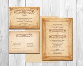 VINTAGE WEDDING INVITATIONS - Scroll Fairytale Manifesto