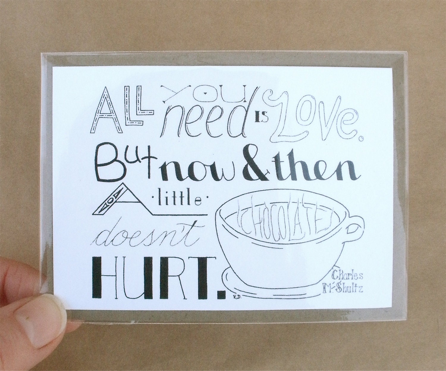 Gift Tag, ATC, ACEO, Miniature Typography, Dollhouse Poster