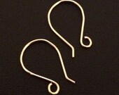 6 Pairs Handmade Artisan Earwires, Earring Findings in 14k gold fill or sterling silver, 22 gauge (12 pieces)