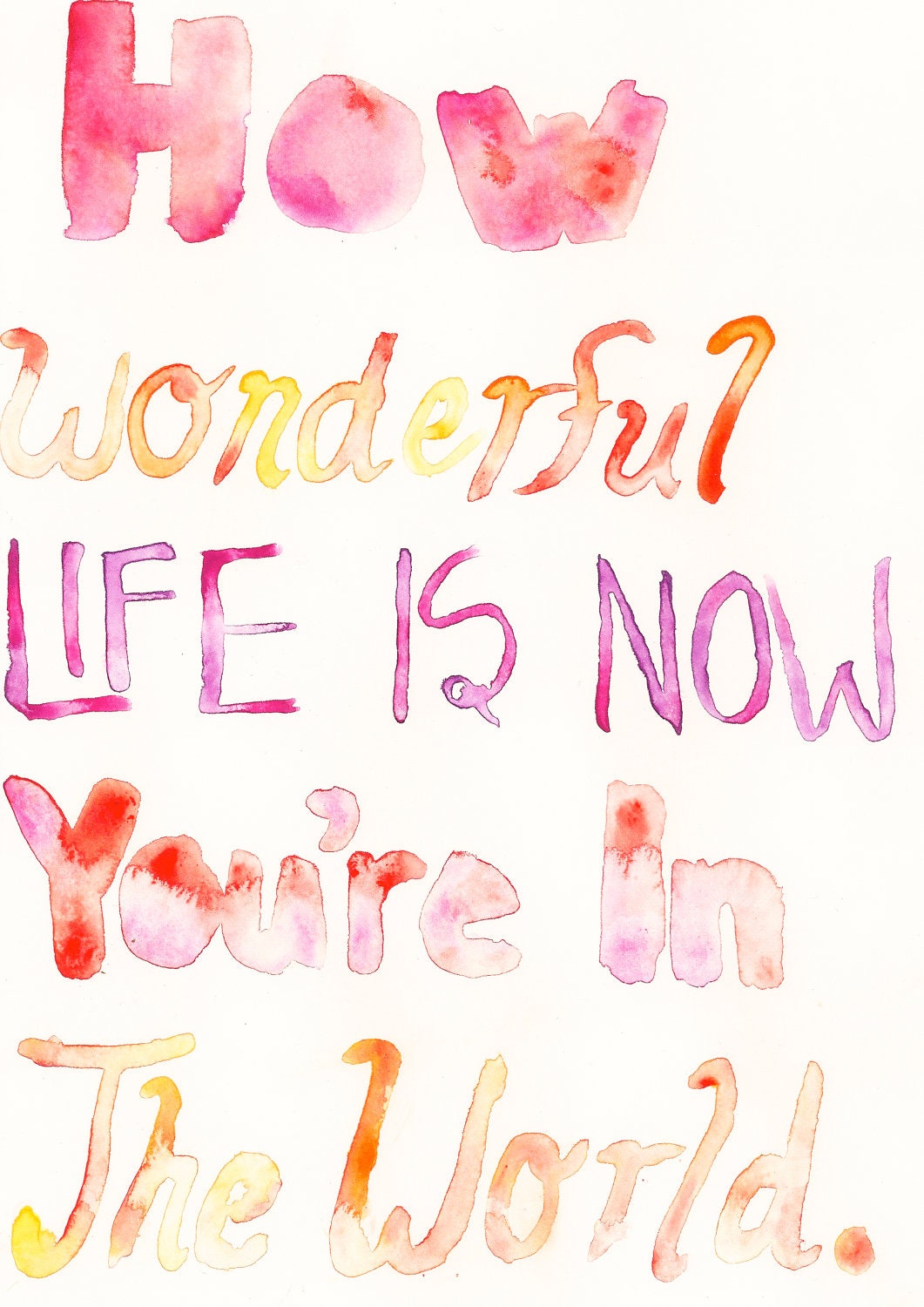 Now You're In the World, 8.5x11 inch print, print of original art