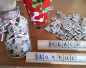 24 Vintage scrabble tiles your choice of words