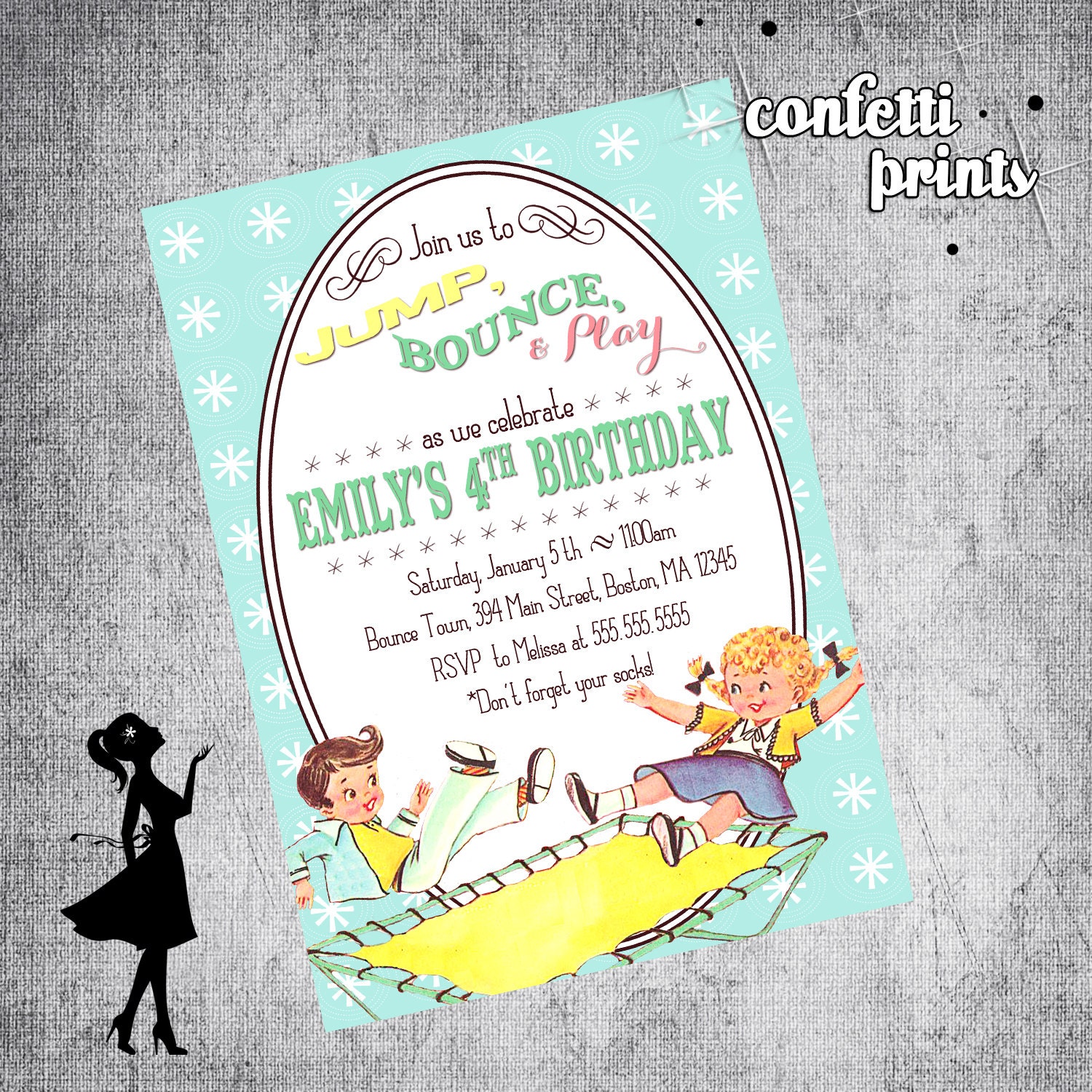 Birthday Invitation - BOUNCE Printable Il_570xn