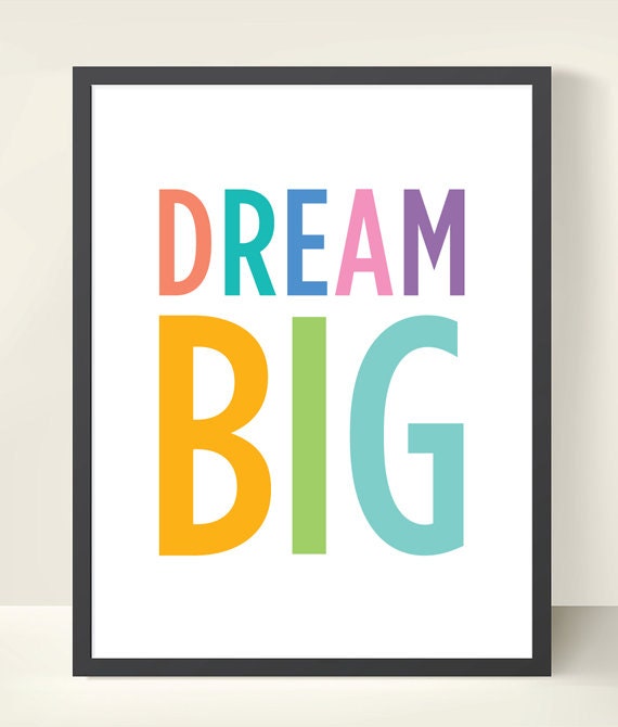11x14 Dream Big Wall Art Print