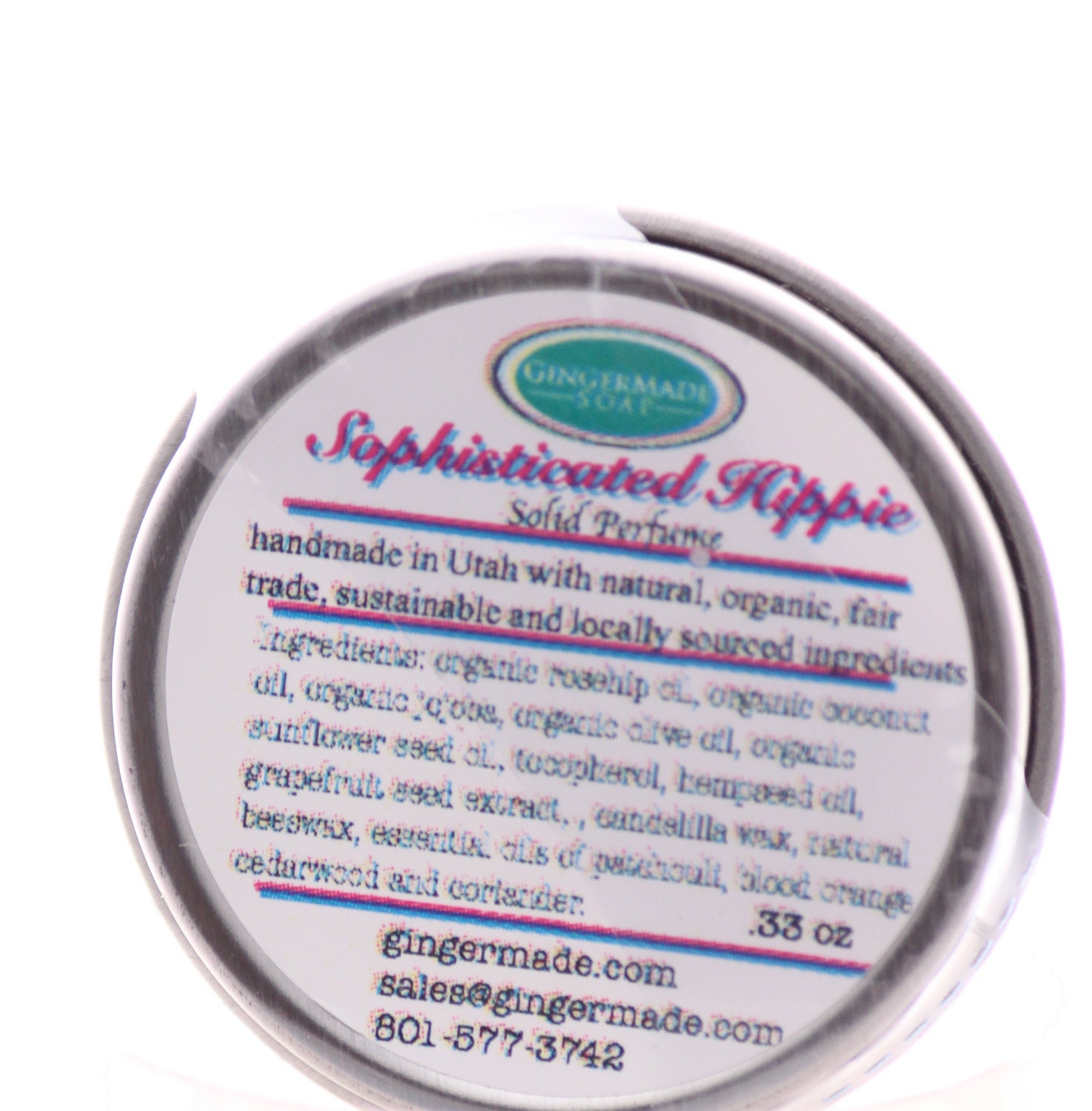 Essential Oil Solid Perfume-Organic and Natural Ingredients-Patchouli-Cedar-Coriander-Blood Orange-Sophisticated Hippie