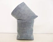 Small Canvas Storage Baskets - Repurposed Light Blue Denim - Set of 2 - Home Decor - Gift Basket