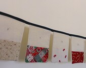 Fabric Christmas Advent Calendar Red White Green - READY NOW - 25% OFF