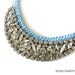 Crystal Statement Necklace-Sky blue -Shipping with tracking