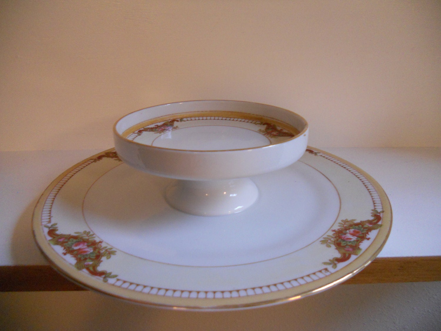 Hand Painted Nippon - Tiered Serving Plate